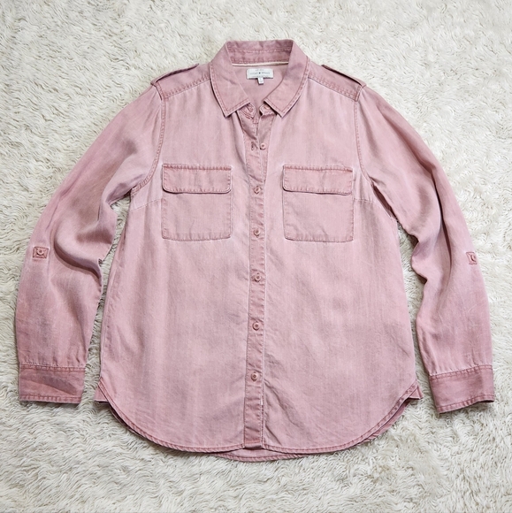 LUCKY BRAND Washed Shirt In Old Rose Pink Sz Small STYLE 7W44283 100% Lyocell - Picture 5 of 13